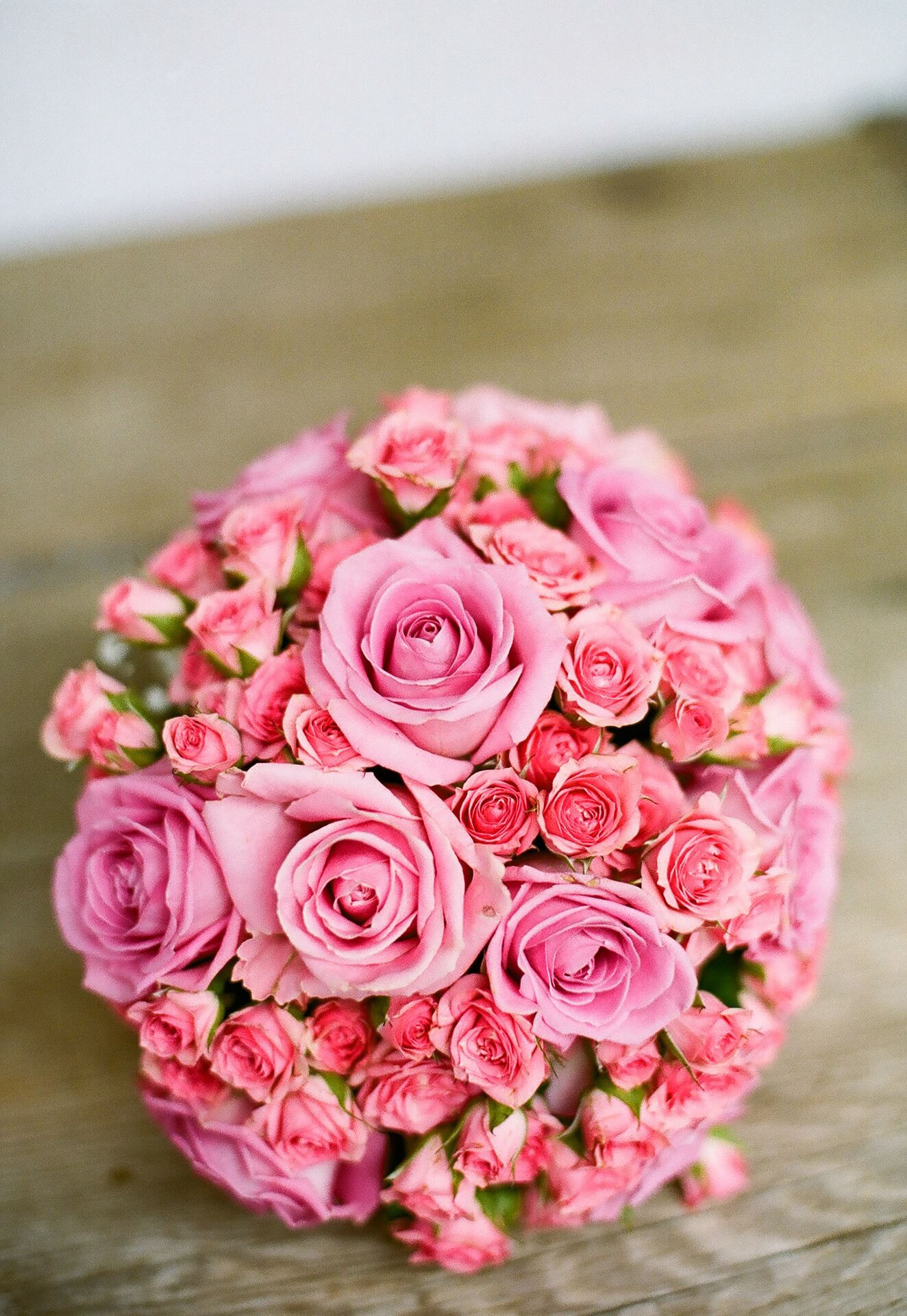 Brautstrauß rosa Rosen